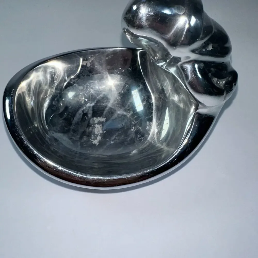 Nambe Santa Christmas Bowl Alvaro Uribe 2014 MT0701 Aluminum Sculpture‎
